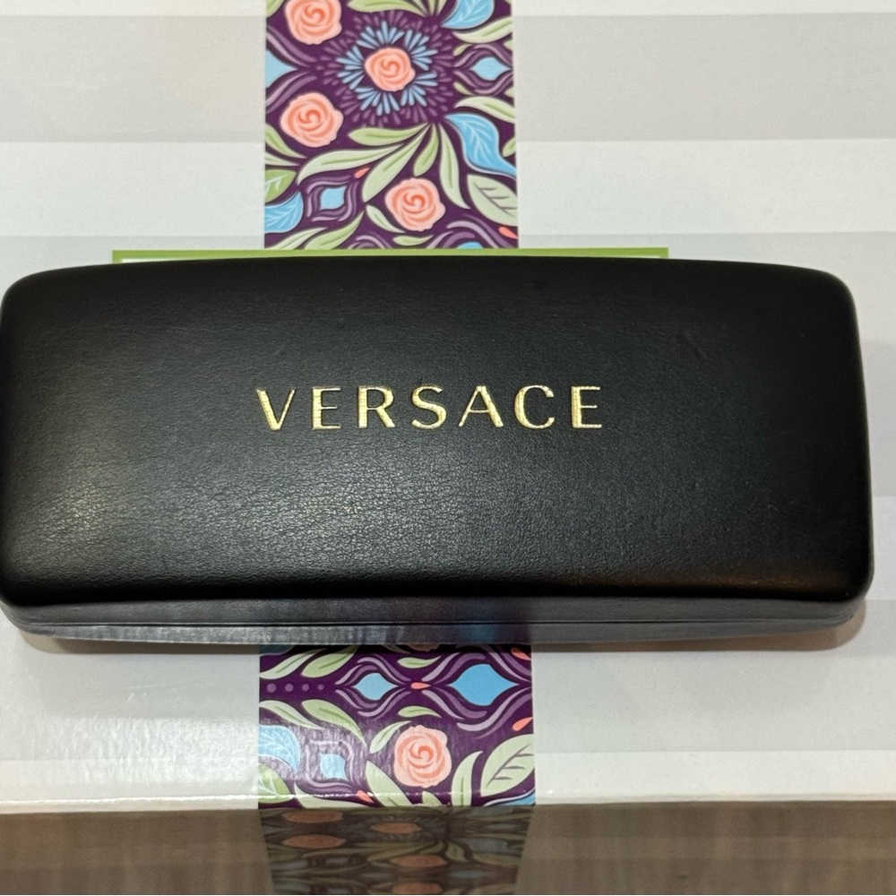 Authentic Black Versace Sunglasses Hard Case Eyeglasses Black Cloth Glasses